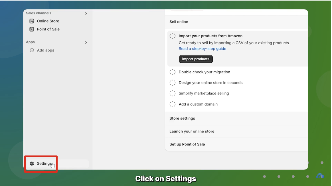 Settings Button