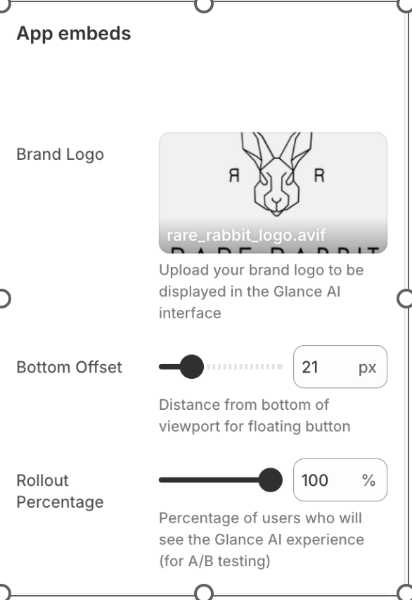 App Embeds Settings