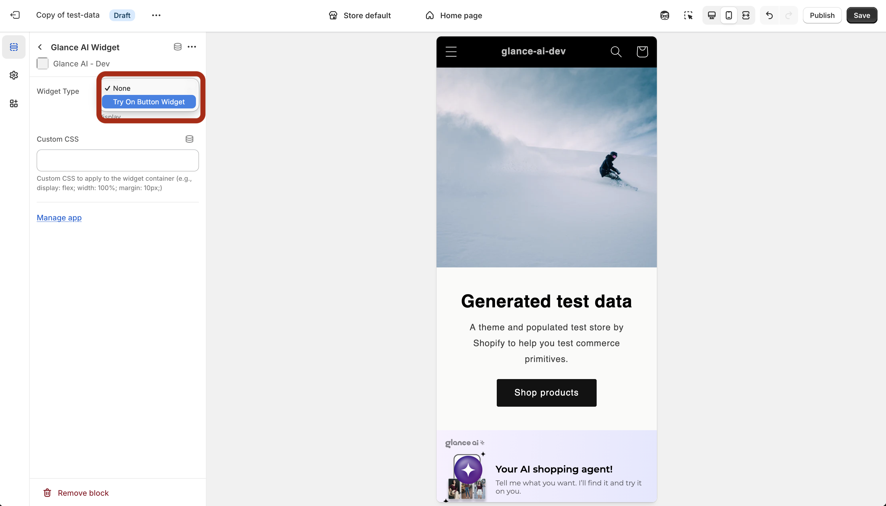 Select Widget Type